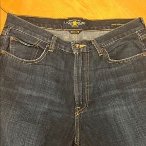 Lucky Brand Men's Dark Wash 481 Relaxed Straight Jeans